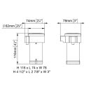 MARCO - CL2 tromba 2 cornetti metallo 12V