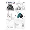MARCO BK3 back-up alarm, continuous sound, 105 dB