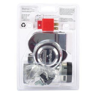 Stebel Nautilus Compact RED Hupe 12V - Lauter Zweiklang Für Auto & Motorrad