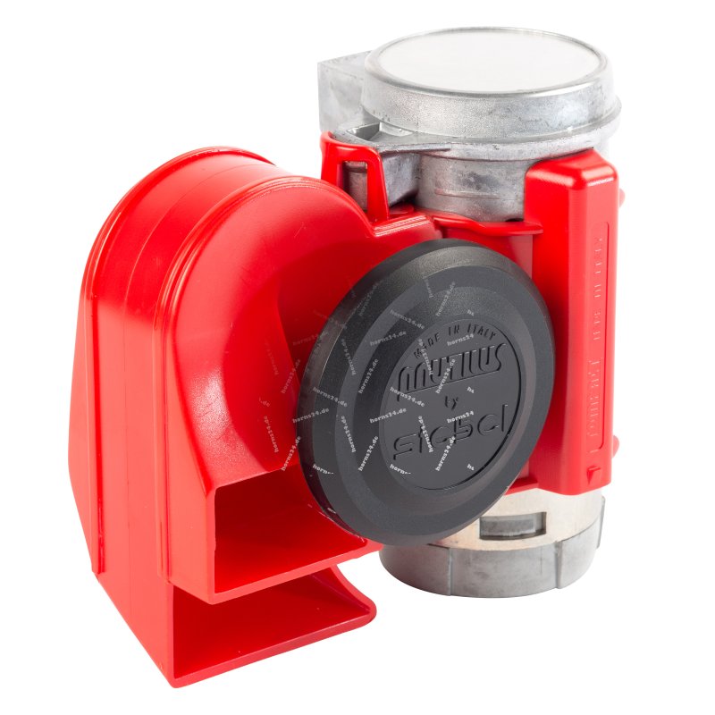 thumbnail image 2 of Stebel Nautilus Compact 12V Air Horn, Red, 139dB, Italian Design, Universal Fit Car Truck Bike 2 of 4